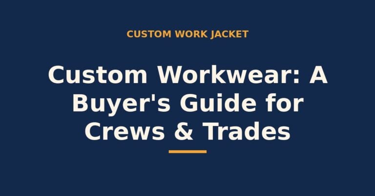 Custom workwear — a buyer guide for crews and trades