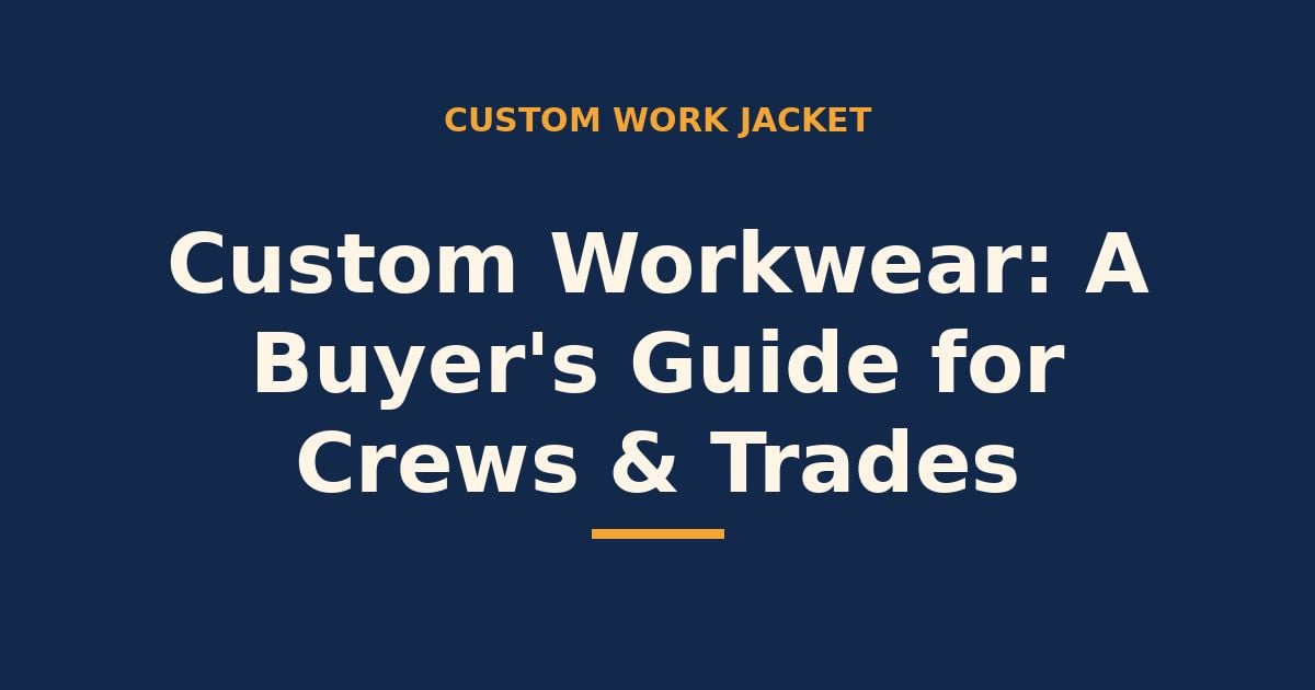 Custom workwear — a buyer guide for crews and trades