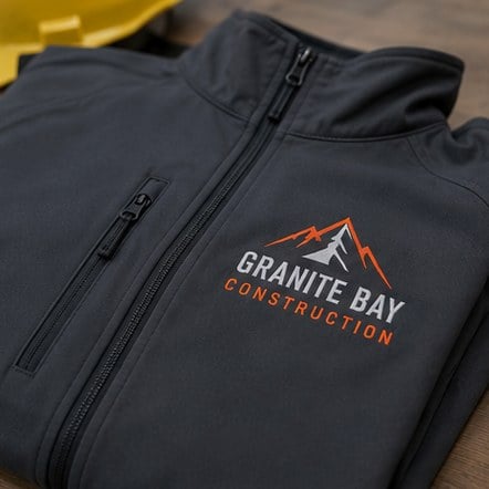 Custom work jackets for construction and contractors