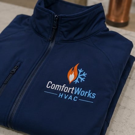 Custom work jackets for HVAC and plumbing