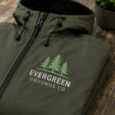 Custom work jackets for landscaping and tree service