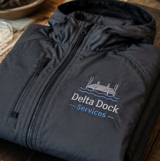 Personalized work jackets — customer photo